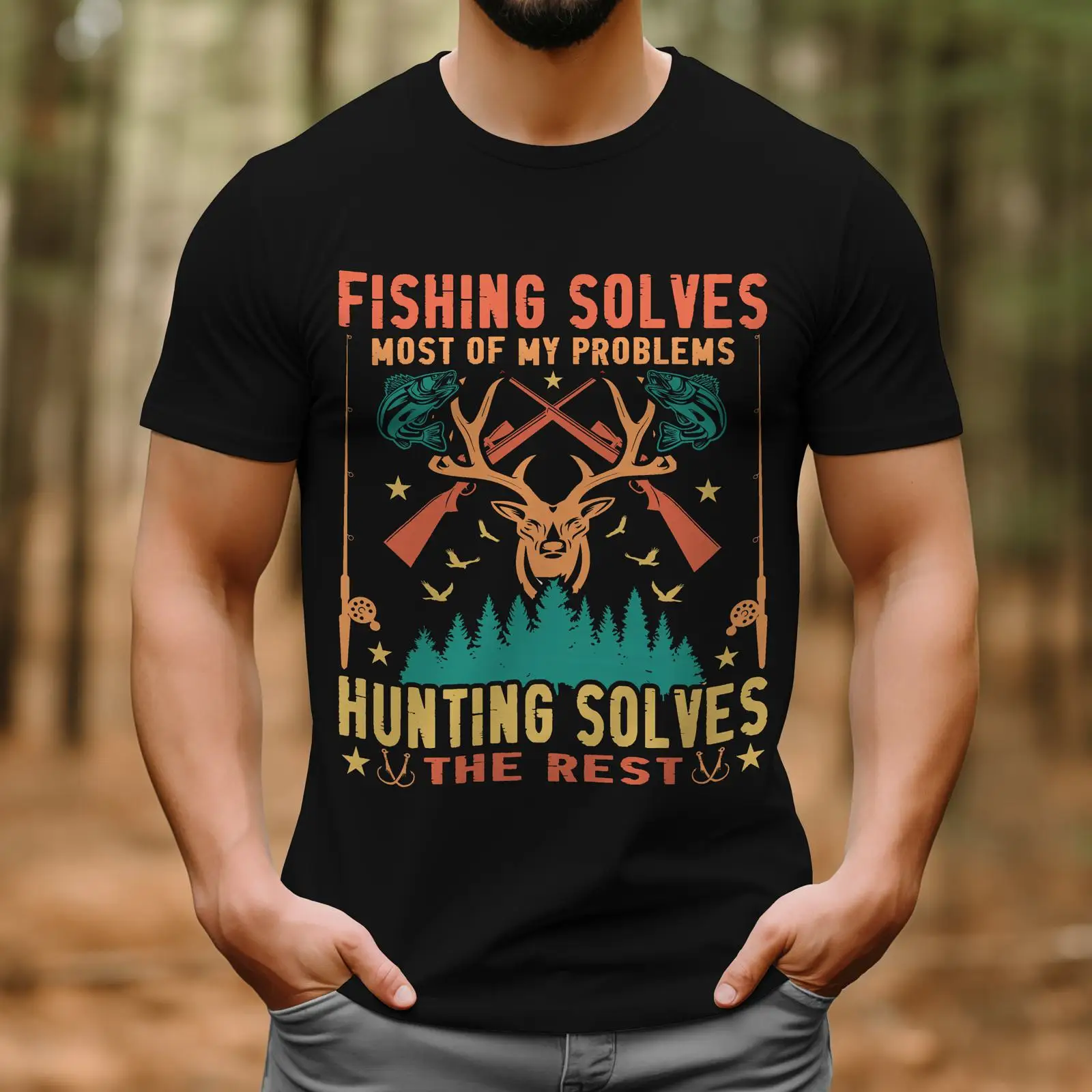 Outdoor Hunting Quotes - Футболка с забавной надписью для мужчин,