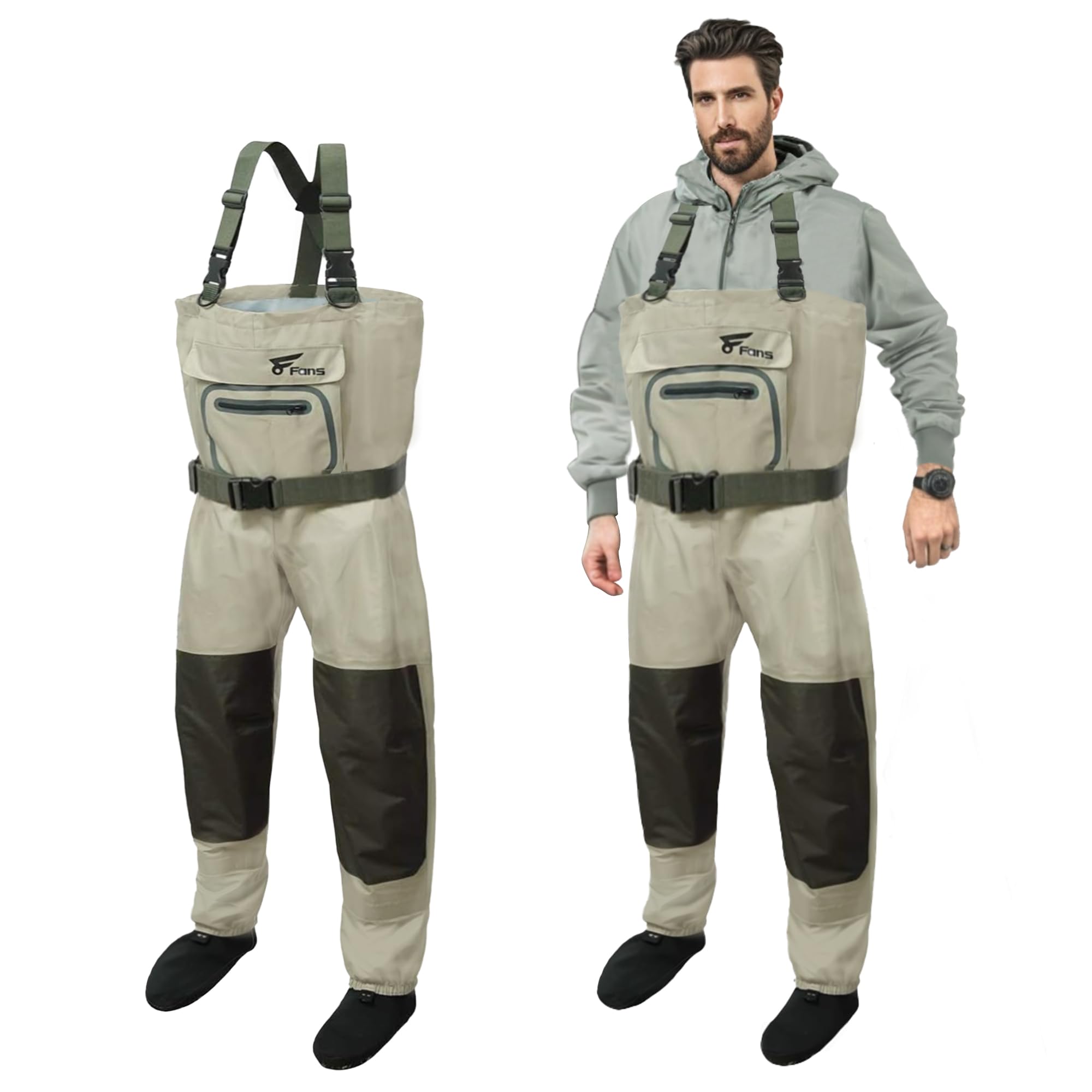 Fishing Waders Breathable - Рыболовные вейдерсы с 8 вентиляторами для
